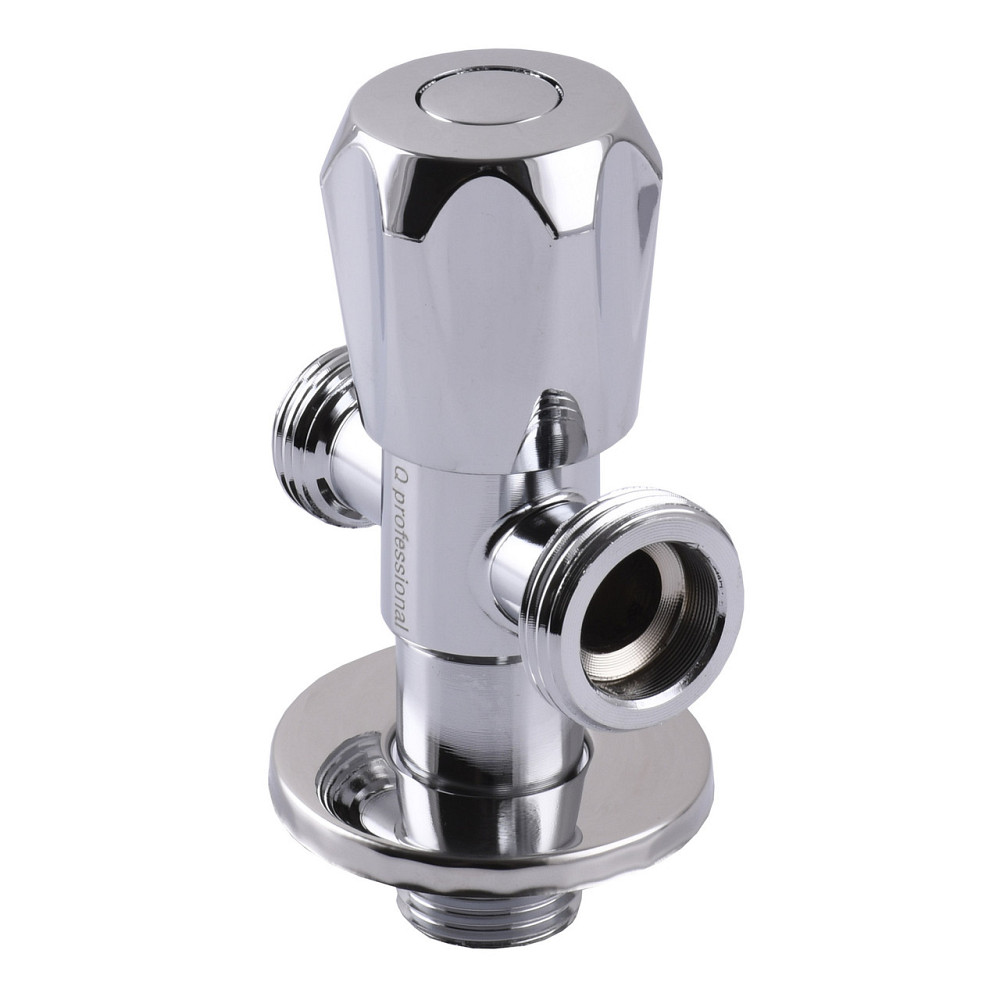 Кран вентильний кутовий Professional 1/2″X1/2″X3/4″ NV-QP555 (000021971) Київ - фото 2