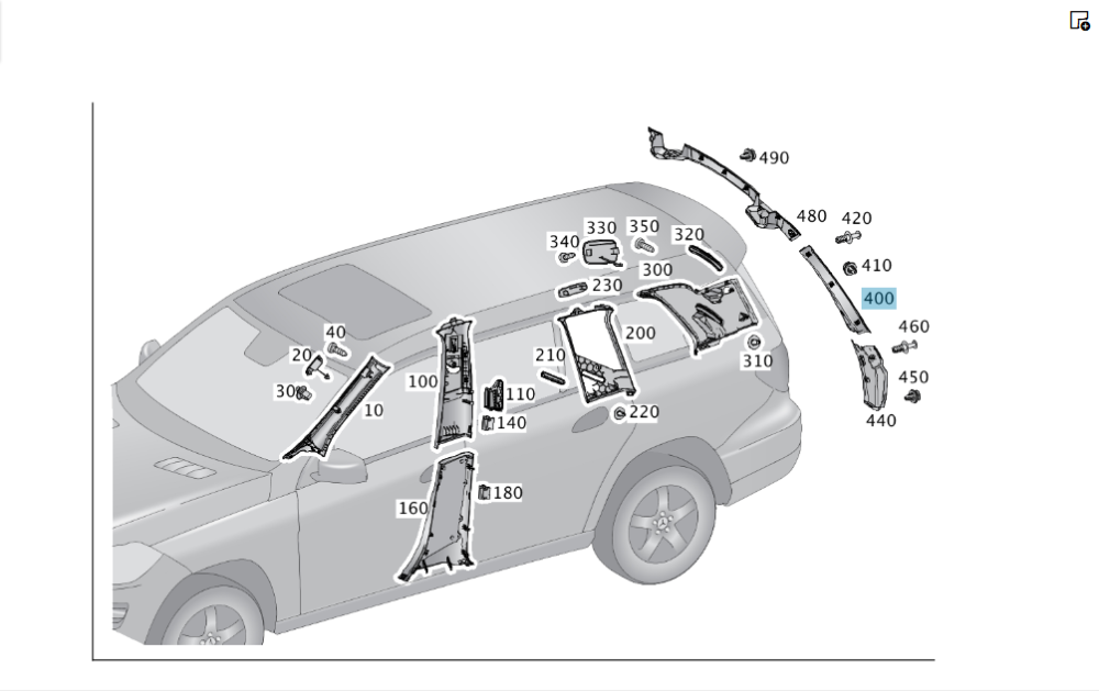 Mercedes-Benz  A1666900364 Накладка отвору кришки багажника ліва GL/GLS X166 Одеса - фото 5