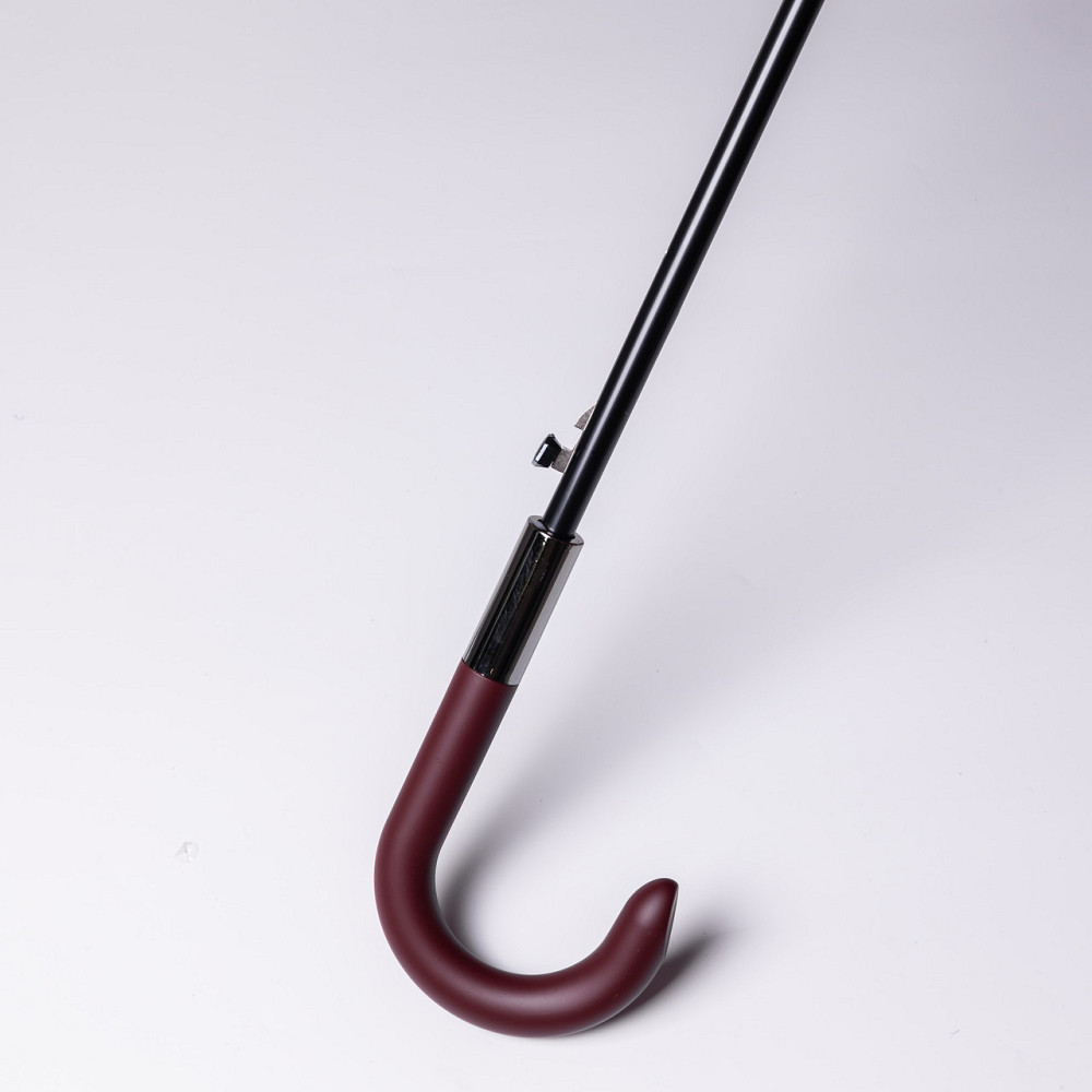 Класична парасолька-тростина напівавтомат з поліестеру 16 спиць діаметр 117 см Червона HP-23-4R Коломыя - изображение 2