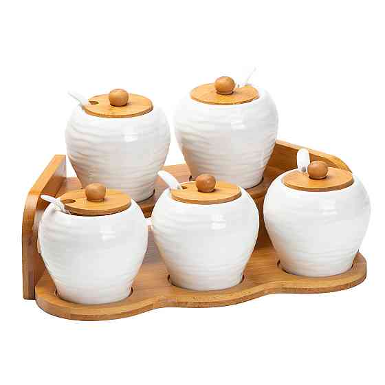 Набір фарфорових банок для сипучих продуктів, 5 шт. Київ