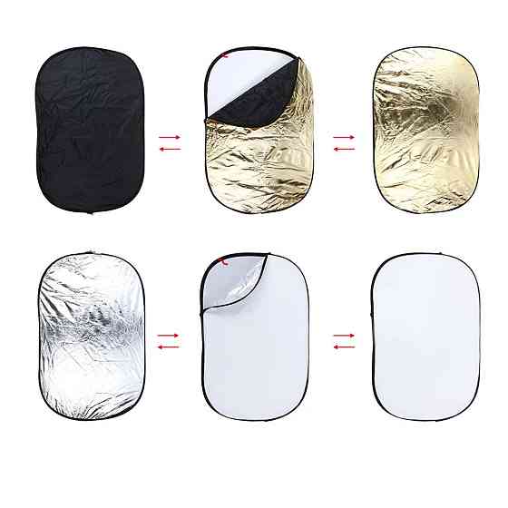 Рефлектор отражатель света для фото овальный 5в1 90x120см AC Prof RO9012 Киев