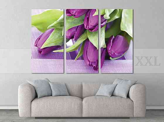 Модульна картина Квіти Тюльпани Art-7_XXL Київ
