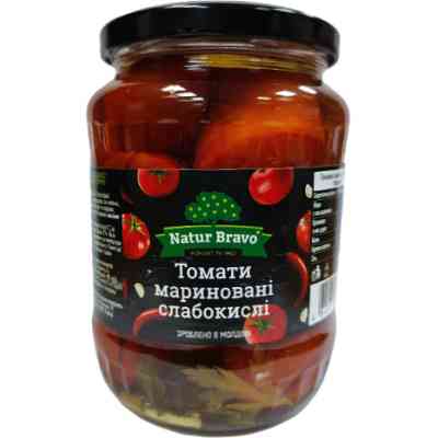 Овочева консервація Natur Bravo Томати мариновані слабокислі 720 мл (1999662) Вінниця