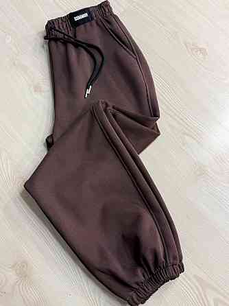 Брюки женские A-N 27068 спортивные джогеры с нашивкой на поясе коричневые, коричневый, M Киев