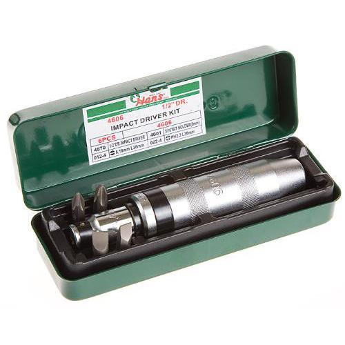 Ударна викрутка SL 8,10мм PH#2,3 , 6 предм(4606) HANS Одесса - изображение 1