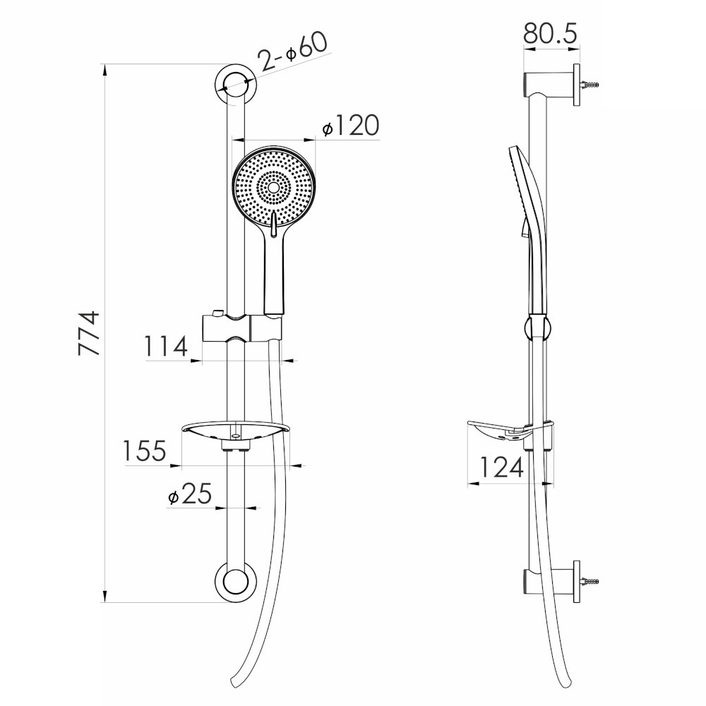 Душовий гарнітур IMPRESE чорний f03800110NW Київ - фото 2
