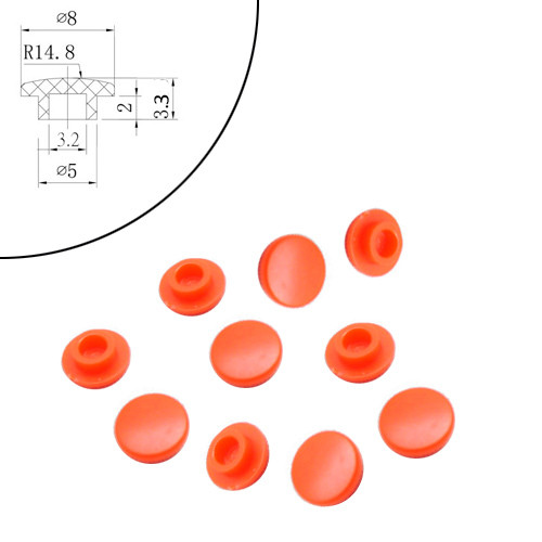 Ковпачок круглий тактової кнопки мікріка 6мм, висота від 4.3мм, 10шт, гриб Вінниця - фото 1