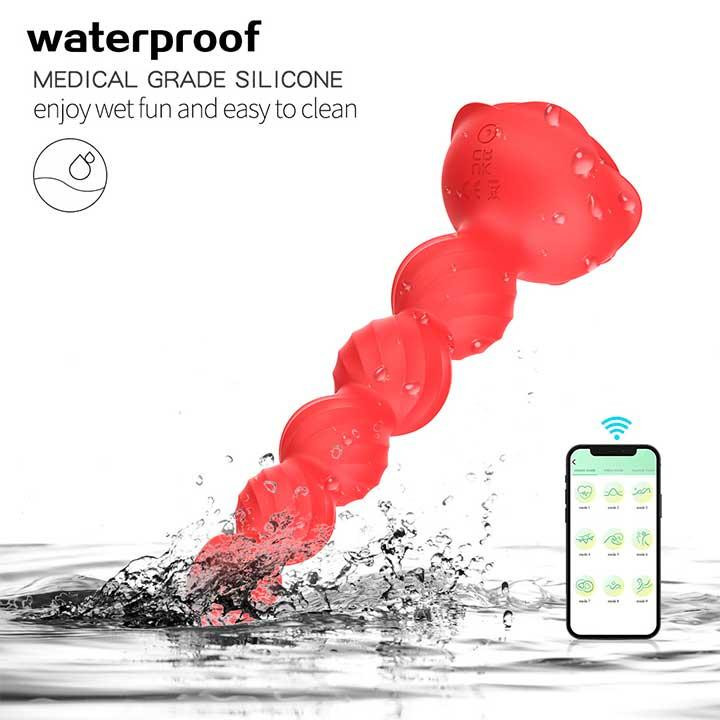 Смарт анальний корок, що світиться Love Spouse червоний — Анальні іграшки Вінниця - фото 4