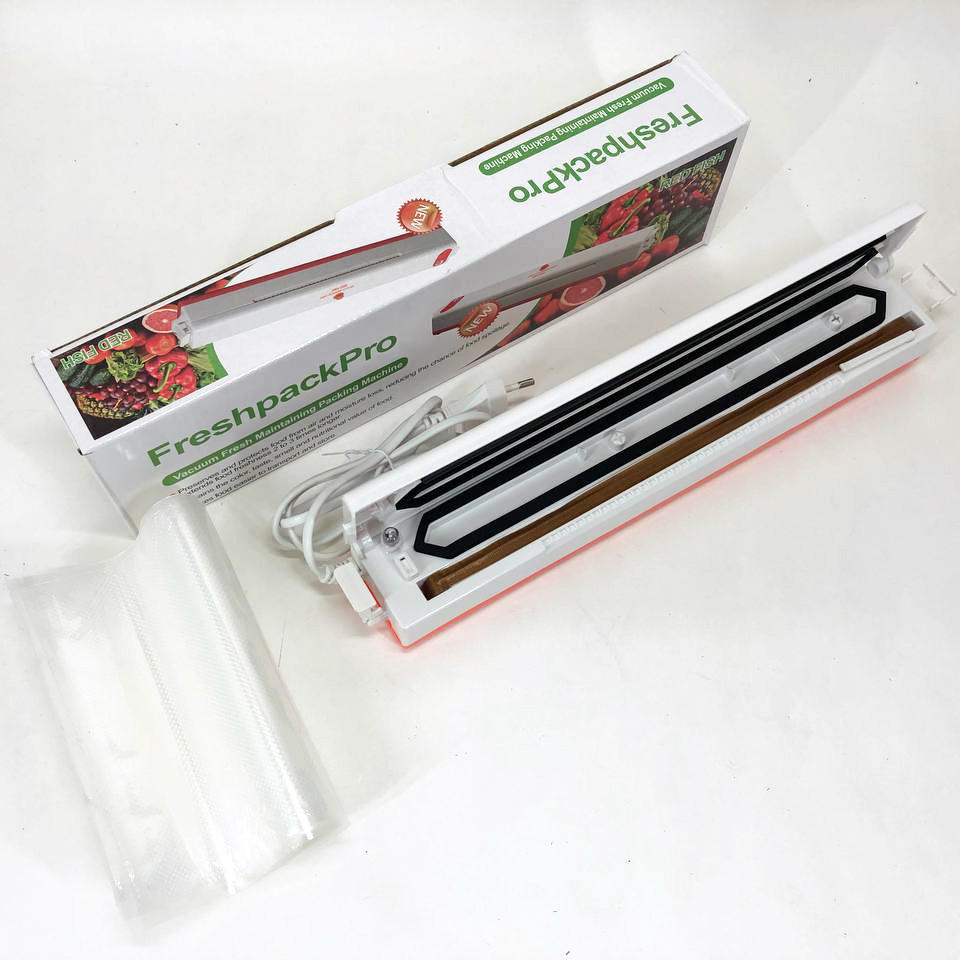 Вакуумні машини для продуктів Freshpack Pro оранжевый, Прилад для пакування їжі, Вакууматор домашній AP-80 Львів - фото 4