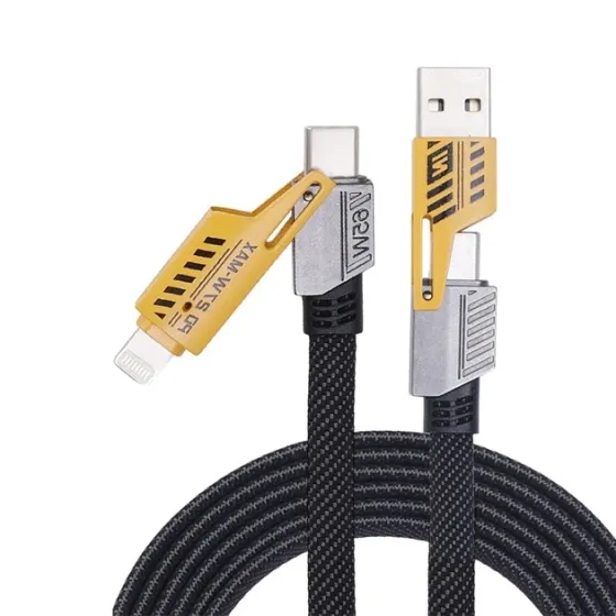 Кабель для быстрой зарядки 4 в 1 PD 60W шнур трансформер для зарядки гаджетов 1,5 метра Запоріжжя