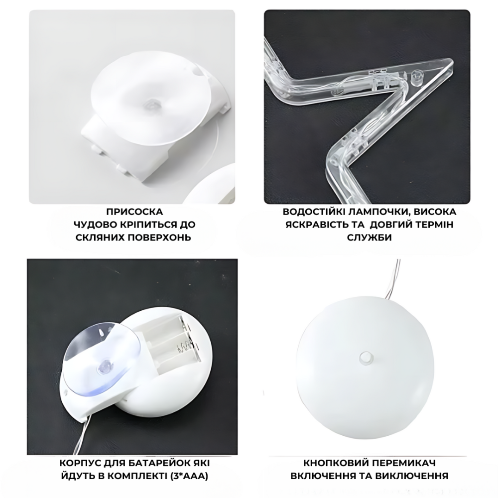 Гірлянда на батарейках світлодіодний дзвіночок Niki Light 10 лед новорічний декор тепло білий (Батарейки в комплекті) Київ - фото 4