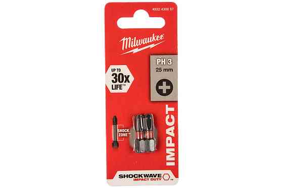 Бита SHOCKWAVE (PH3, 25 мм, 2 шт.) Milwaukee 4932430857 Коломия
