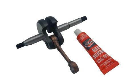 Колінвал бензопила Hus 340/345/350 + геметик ZOR Мукачево - фото 1