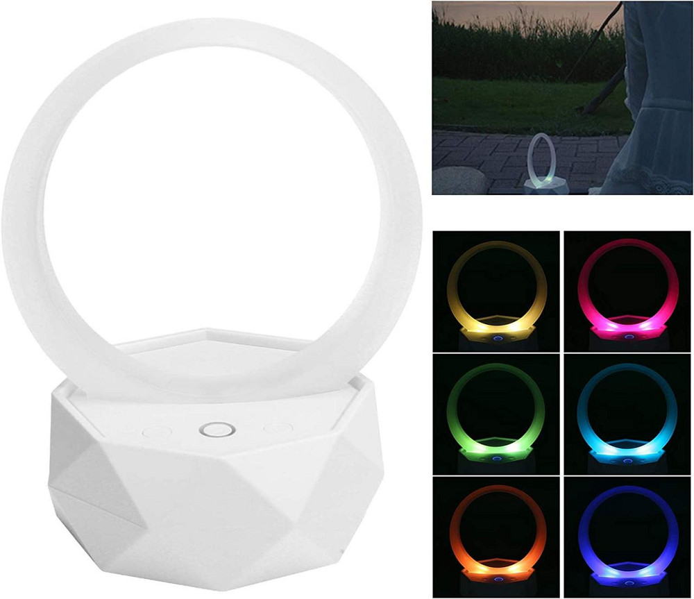 Портативная Bluetooth-колонка 2.0 Wendeekun LY-Y1 с умным RGB-ночником и 3D-подсветкой, белая Киев - изображение 7
