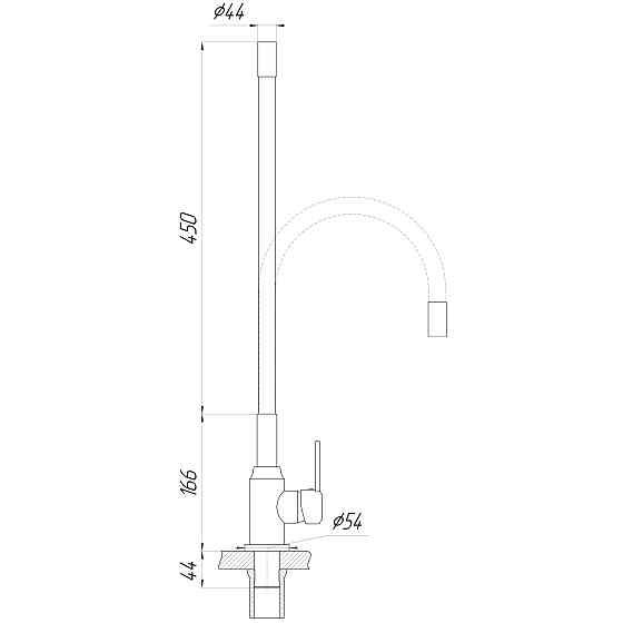 Змішувач для кухні DOMINO ELLIPSE DCC-203L-GRAY Київ