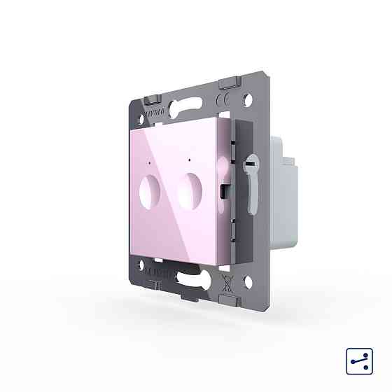 LIVOLO Сенсорний вимикач LIVOLO Sense, 2-сенсорний, рожевий, прохідний / перехресний, 5А 230В, Коломия