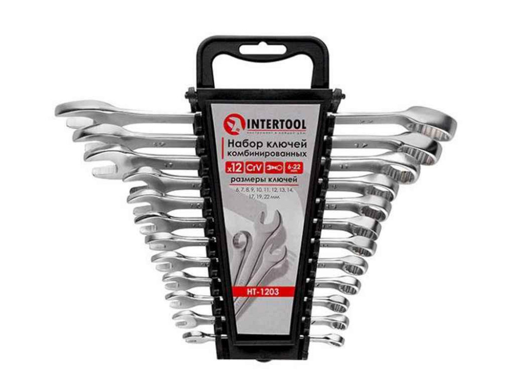 Набір ключів комбінованих, 12шт. 6-22мм HT-1203 ТМ INTERTOOL   Solmir Київ - фото 1