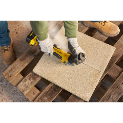 Шліфувальна машина Stanley кутова акум безщіткова FATMAX,Li-Ion V20, 18В, 2x4Ah, 8000об/хв, 125 мм, кейс (SFMCG700M2K) Вінниця - фото 5