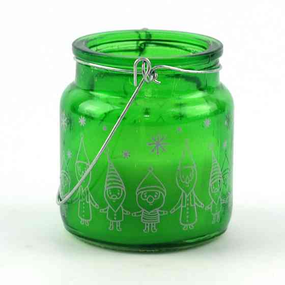 Свічка у скляній підставці, зелена Рівне