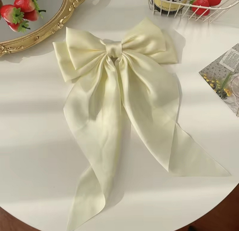 Заколка-автомат "Бант" 18х35 см Молочний Сміла - фото 8