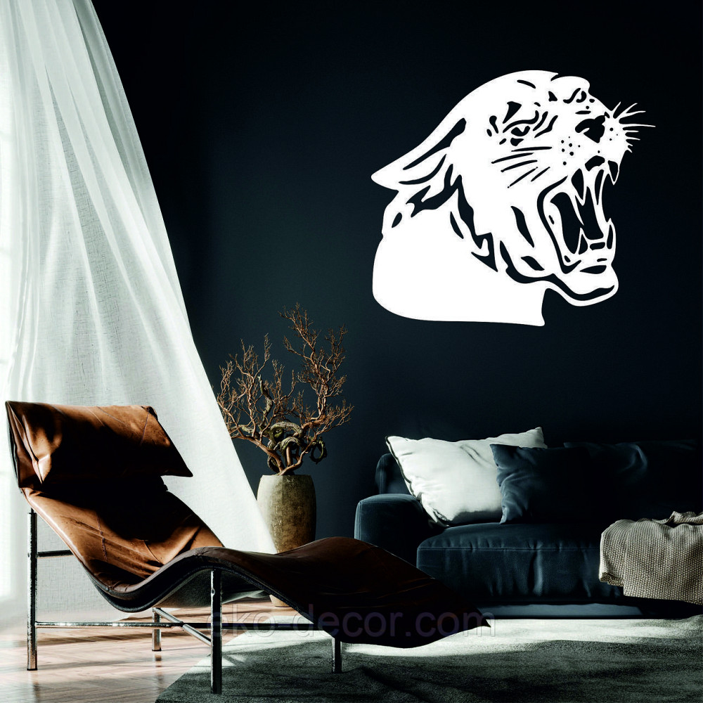 Декоративне настінне Панно «Пантера», Декор на стіну 70*62 см, Білий Київ - фото 2