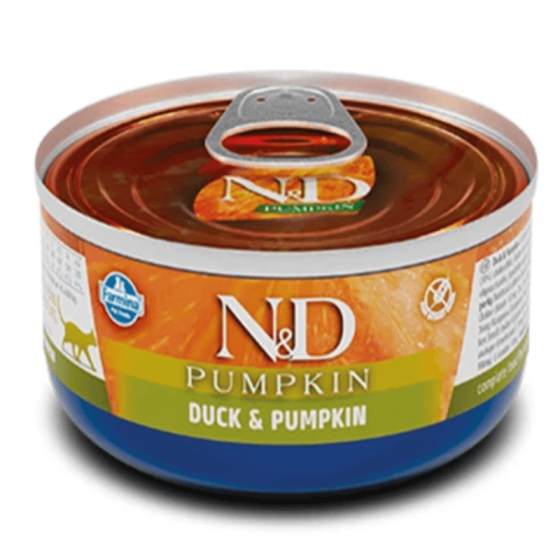 Вологий корм Farmina N&D Grain Free Pumpkin Duck Adult для котів, беззерновий з гарбузом та качкою, 70 г Київ