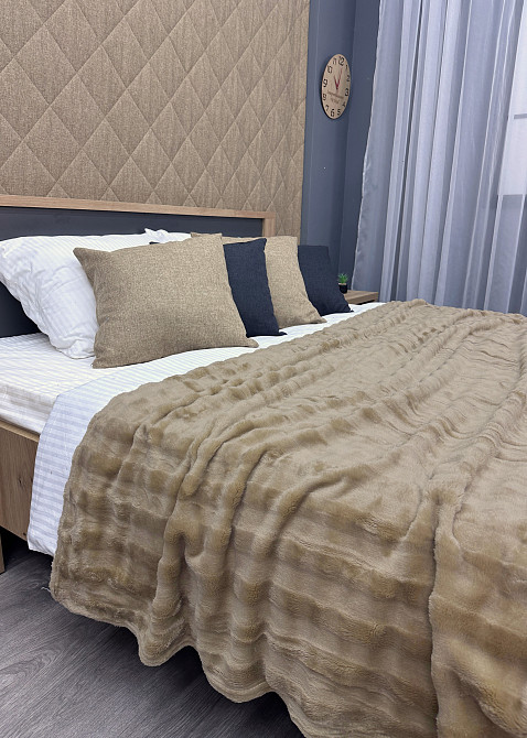 Плед-покривало 200х230 см (+-5см) Soft Night Темно-бежевий (87-135) Київ - фото 5