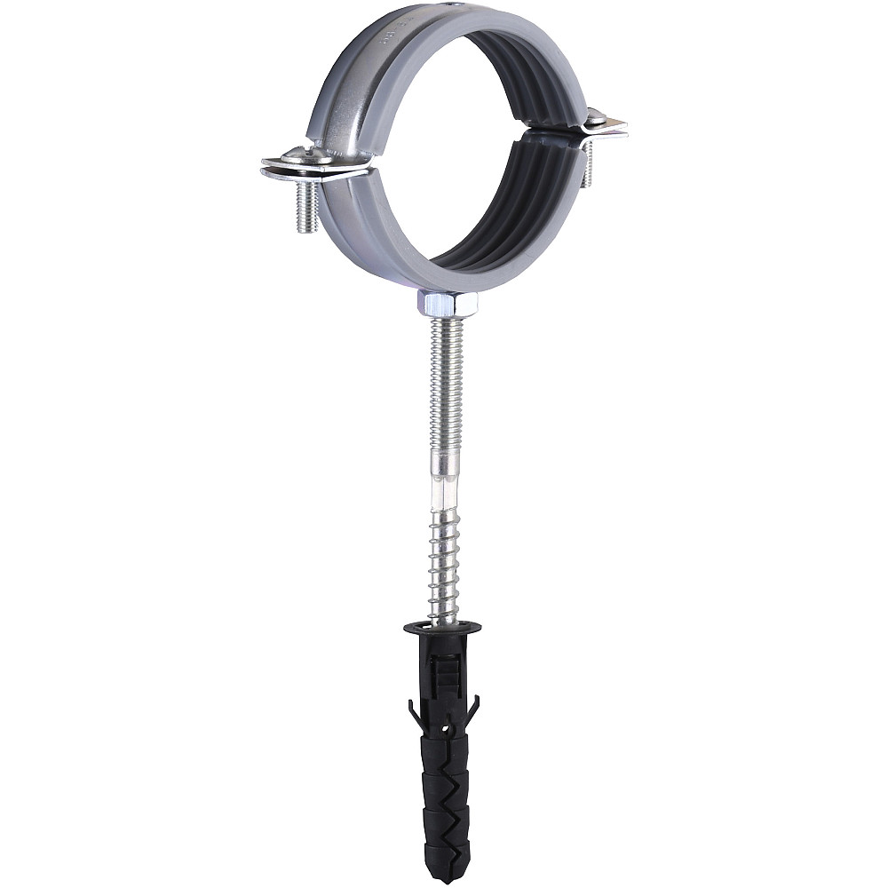 Хомут в зборi CR  2″ (59-65мм) з гвинтом-шурупом 8*100 та дюбелем в уп., сірий Тернопіль - фото 4