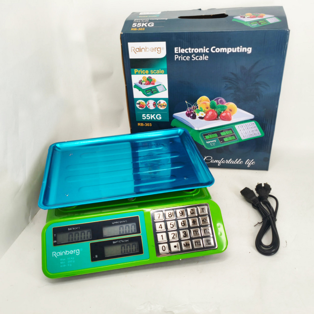 Весы товарные до 50 кг Rainberg, Электро весы напольные для торговли торговые бытовые до 50 кг UH-66 Львов - изображение 8