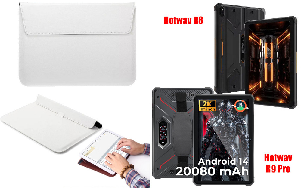 Чохол-конверт VitoCase для Hotwav R8, Hotwav R9 Pro, з функцією підставки для планшета Білий Київ - фото 1