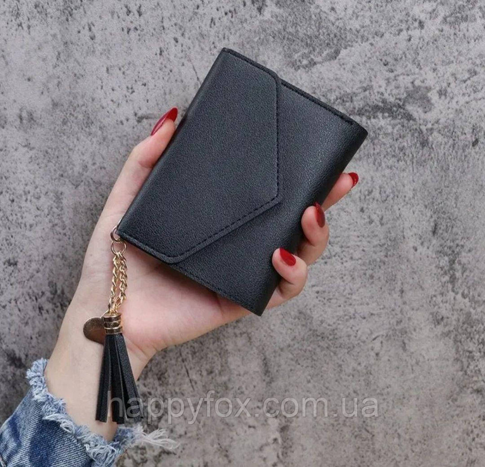 Стильний гаманець із еко-шкіри. Чорний Львов - изображение 1