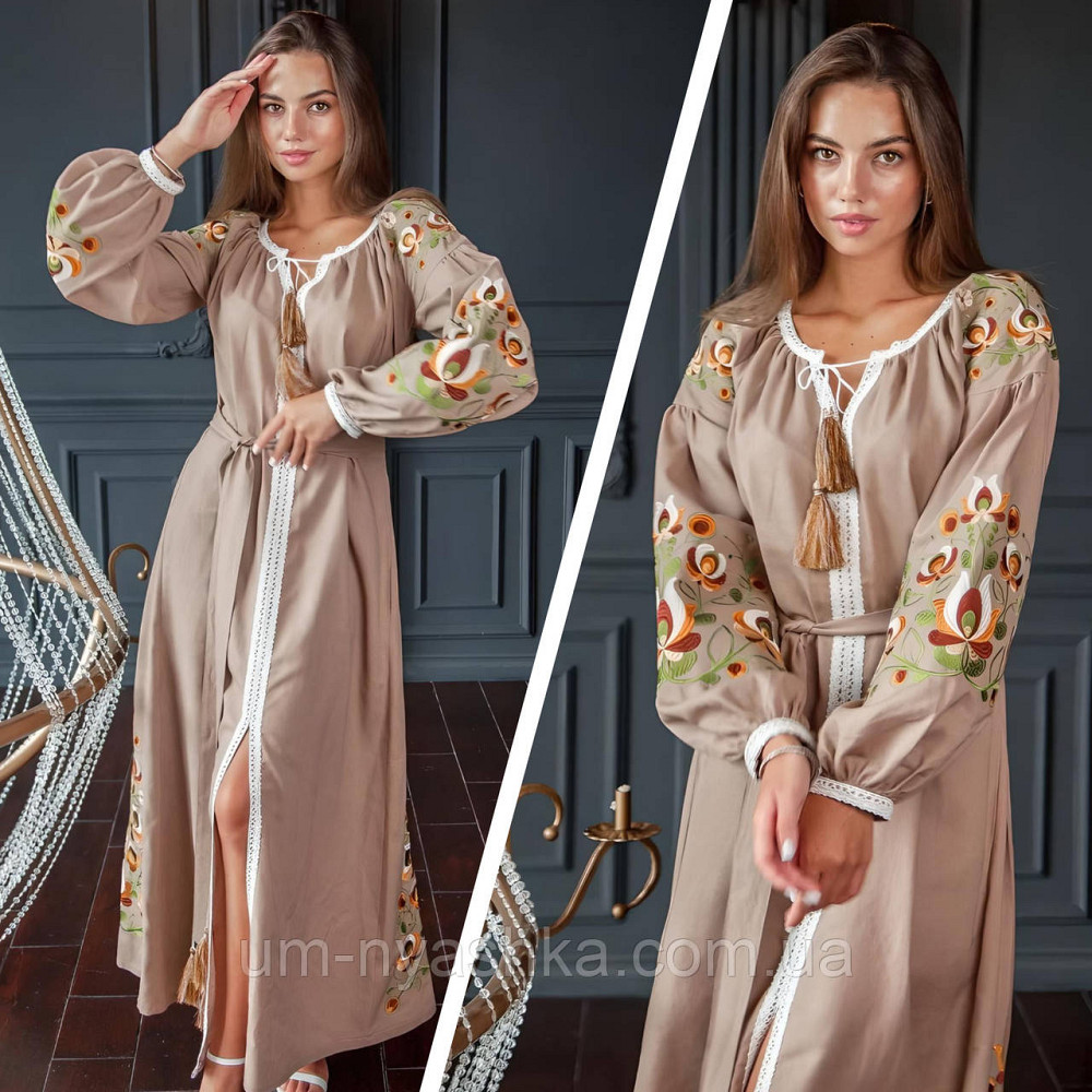 Жіноча вишита сукня на льоні Мальва Кривий Ріг - фото 1