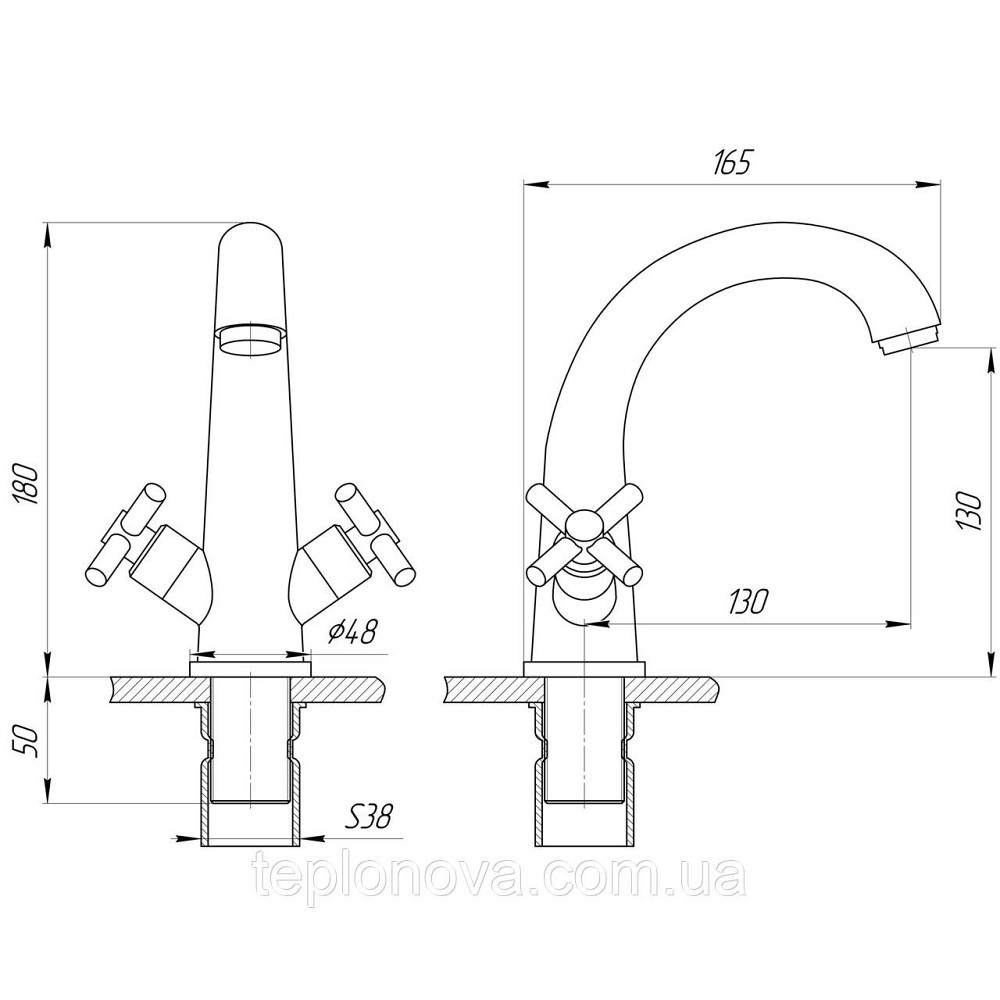 Смеситель для умывальника Globus Lux DUKAT SD4-401 Черновцы - изображение 6