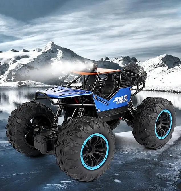 Дитяча іграшкова машинка Джип Баггі на пульті і акумуляторі зі світлом синій Київ - фото 3