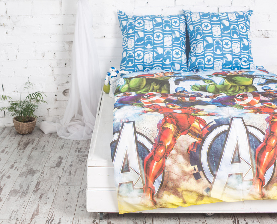 Ecotton Комплект постільної білизни Ecotton полуторний 150х215 см Месники дитячий для хлопчика Киев - изображение 1