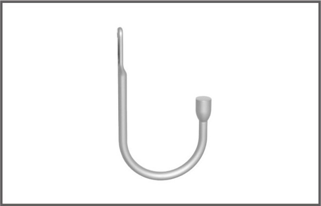 Підхват для штор Orvit Гак (для закінчення 16 мм) 170 Х 90 мм Сатин (00-00000412) Львів - фото 1