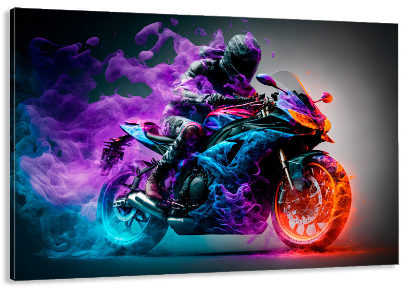 Картина холст в гостиную / спальню  Мотоцикл     MLP_56 70x140 см Киев - изображение 1