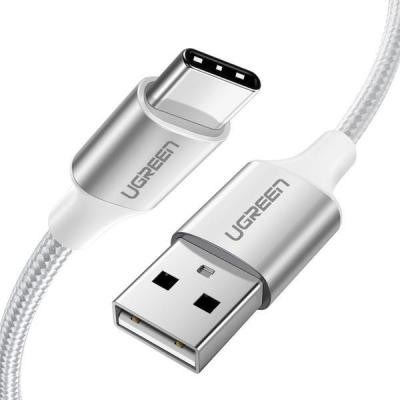 Дата кабель USB 2.0 AM to Type-C 1.0m US288 Aluminum Braid White Ugreen (60131) Винница - изображение 1
