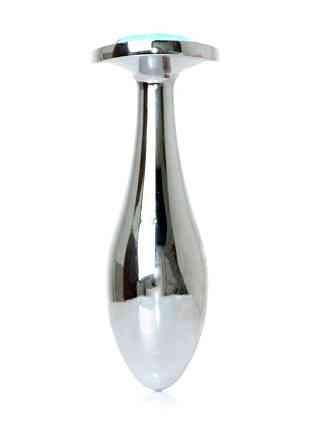 Анальна пробка - Jewellery Silver Plug Light Blue L Sex Aura Київ