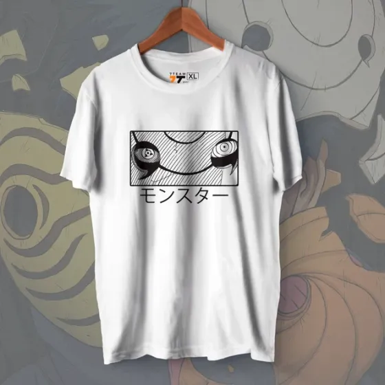 Футболка чоловіча з  принтом Наруто Глаза Обіто Black Edition Розмір 48 Anime0021 Дніпро