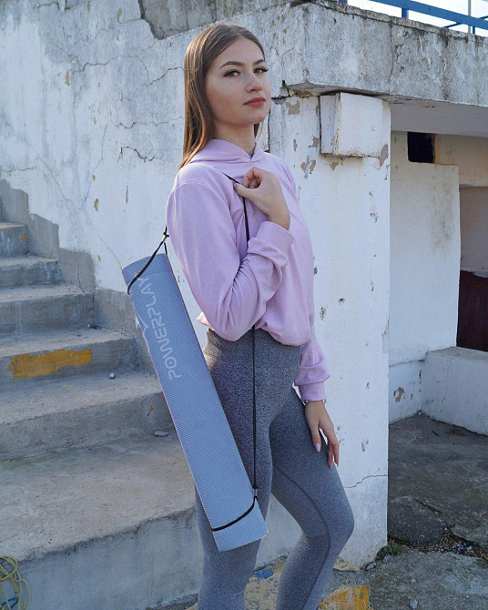 Килимок для йоги та фітнесу PowerPlay 4010 PVC Yoga Mat Темно-синій (173x61x0.6) Кам'янське - фото 8