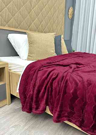 Плед-покривало 200х230 см (+-5см) Бордовий (87-244) Київ