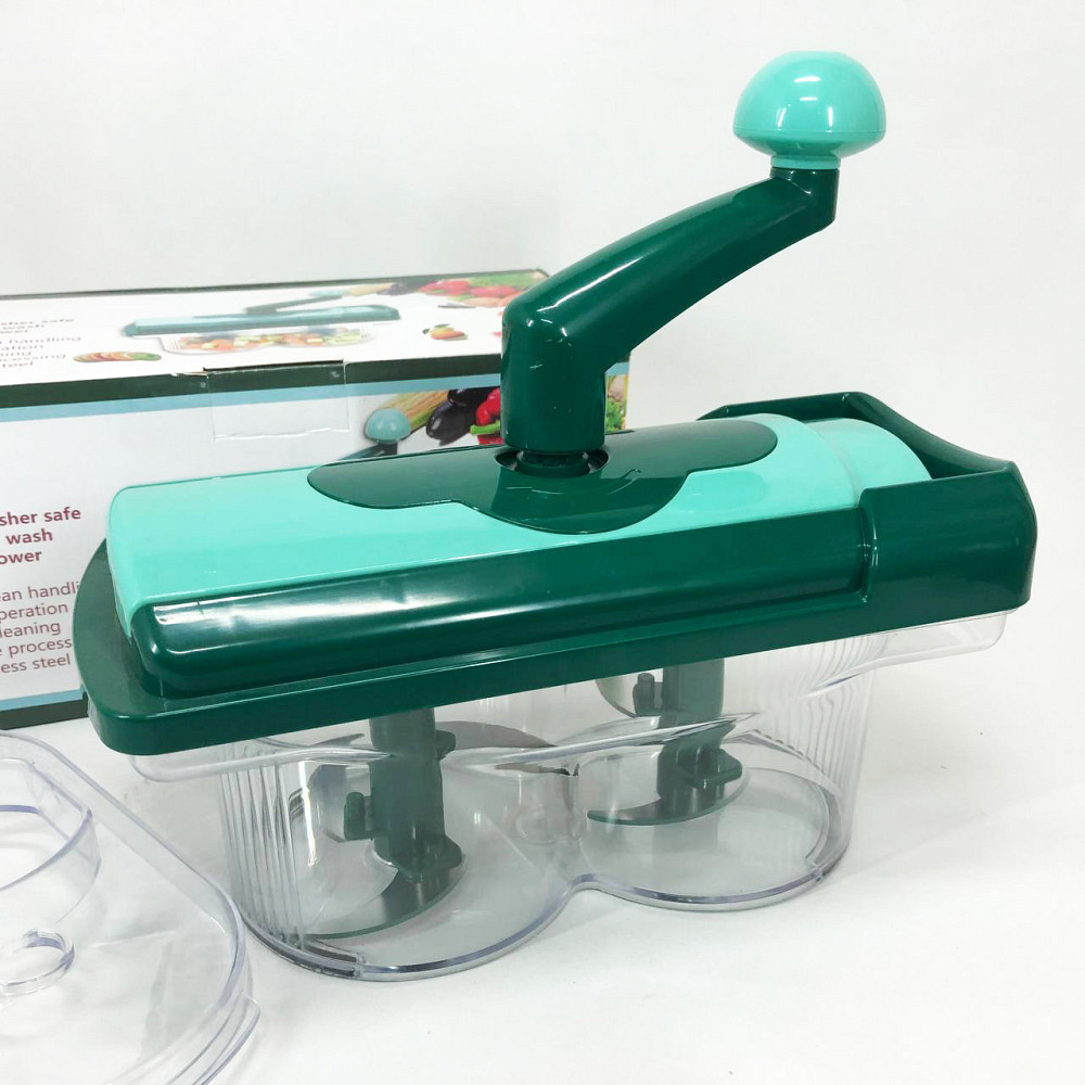 Терка универсальная greater для овощей Nicer, Терка слайсер для овощей, Овощерезка много насадок ZR-82 Львов - изображение 3