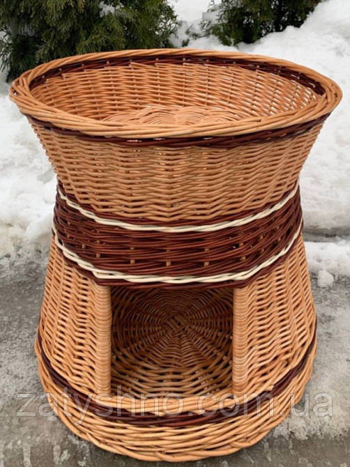 Кошик для кота плетений з лози Київ - фото 4