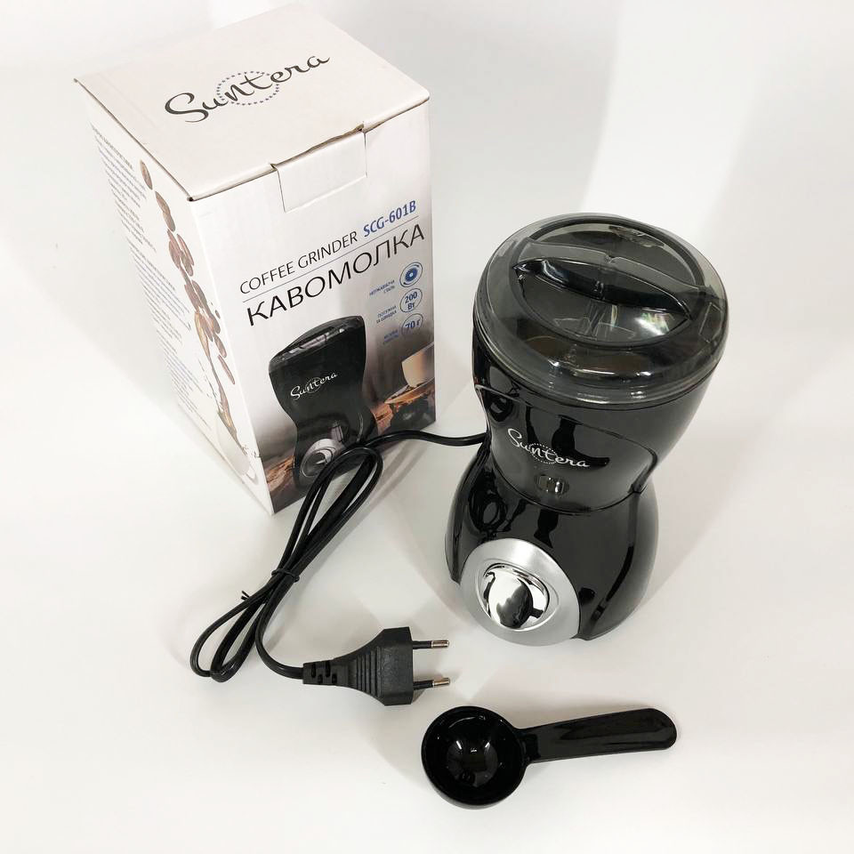 Кавомолка для помелу зерен кави Suntera SCG-601B 200 Вт, Електро кавомолка електрична IK-24 Львів - фото 4