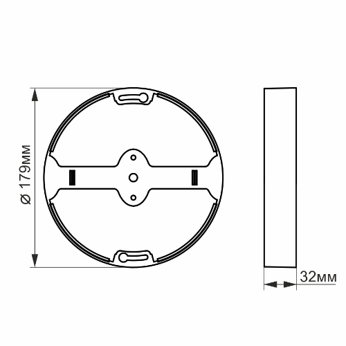 Рамка для накладного монтажу безрамкового круглого світильника VL-DLFR-24SF Videx Житомир - изображение 3
