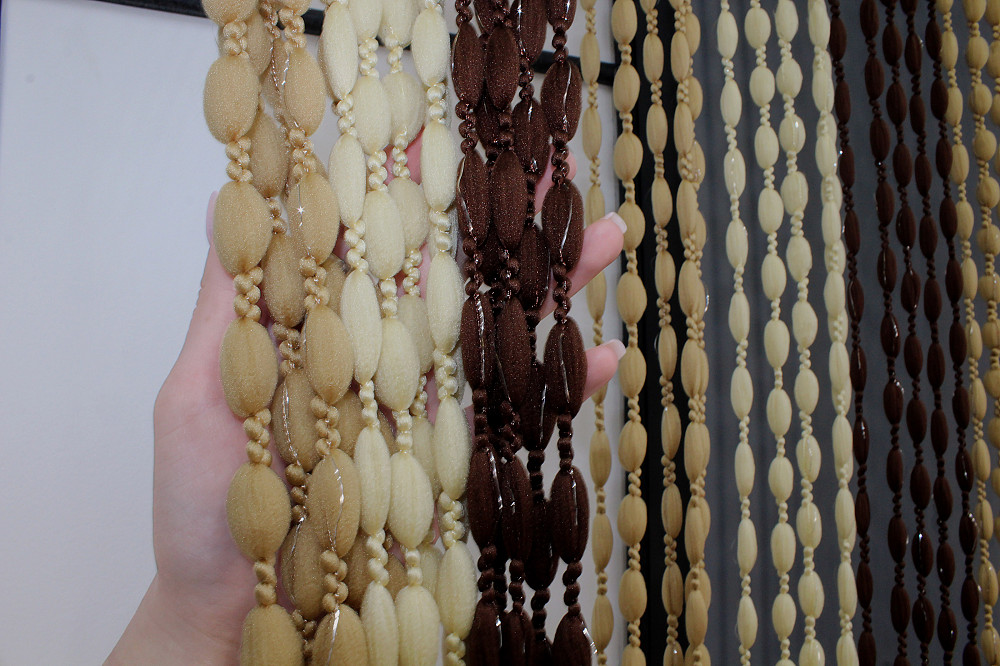 Штори-нитки "Шиніл" з люрексом Бежевий з коричнево-карамельним 300х300см 1 шт (61-047) Київ - фото 5