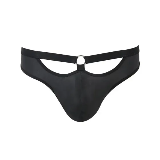 Чоловічі сліпи з вирізами Passion 041 SLIP JOE L/XL Black, екошкіра, відкриті сідниці Львів