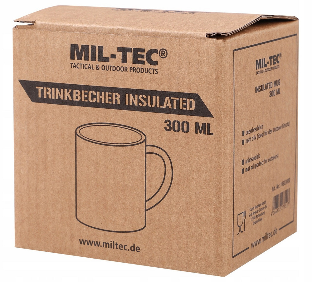 Туристична Термокухоль з подвійними стінками 300 мл Mil-Tec від Sturm "Olive" (14603000) Нержавіюча сталь Нововолинськ - фото 7