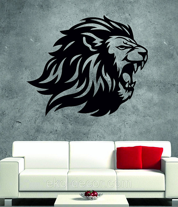 Настенный декор Панно  «Лев»  Декор на стену 70*60 см, Черный Киев - изображение 9